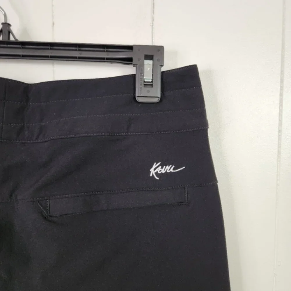 Kavu Walkalong 10" Bermuda Shorts Black Womens Size 2 Mid Rise New NWT Hiking - Picture 5 of 10